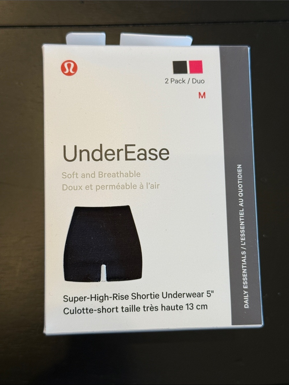 Lululemon UnderEase Super-High-Rise Shortie Underwear 5" 2-Pack Medium NWT